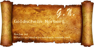 Goldschein Norbert névjegykártya
