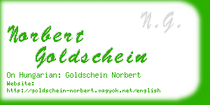 norbert goldschein business card
